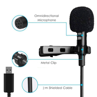 2 متر USB التلبيب ميكروفون كليب على للكمبيوتر ، كمبيوتر محمول ، تدفق ، تسجيل ، استوديو ، يوتيوب ، ألعاب الفيديو - الصورة 2